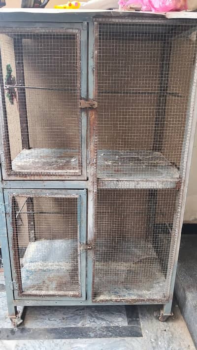 2 Large Iron Bird Cages Heavy Duty Parrot Breeding Cages Set +2 +4 por