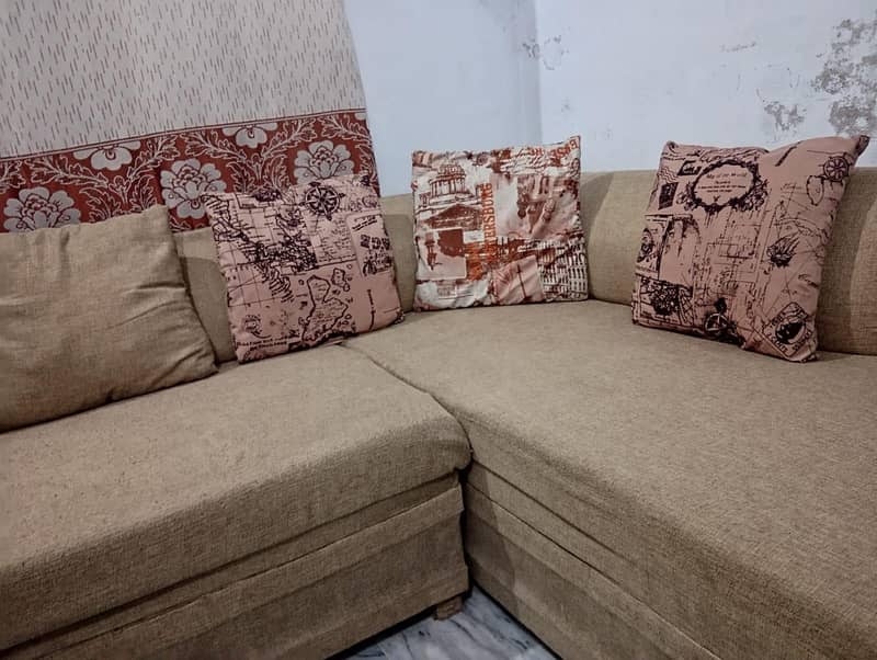 L shape sofa with table 2