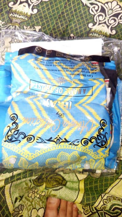 Local Lawn 3pc Unstitched Suit-Blue Floral - Women