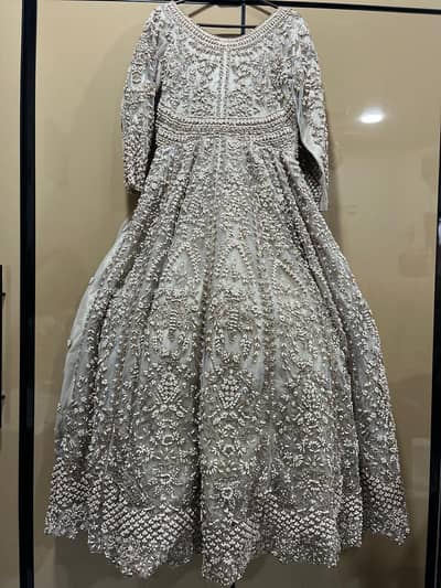 Luxury Bridal Maxi Dress | Heavy Embroidered Formal Wedding Dres