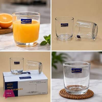 6 pieces simple high quality delisoga glass