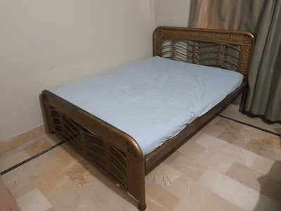iron rod bed with mattress
