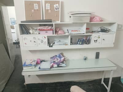 White Bedroom & Study Furniture Set. Complete Set for Sale