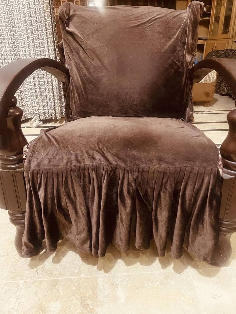 Solid wooden sofa set 1