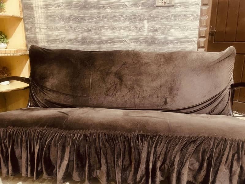 Solid wooden sofa set 4