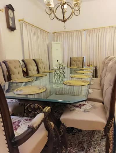 Ten chairs Dining table