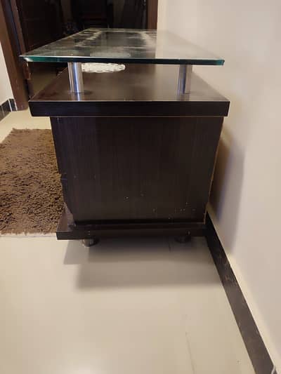 Premium Wooden & Glass Console Table