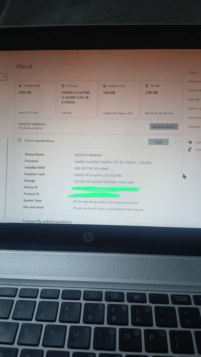 HP elitebook 840 G3