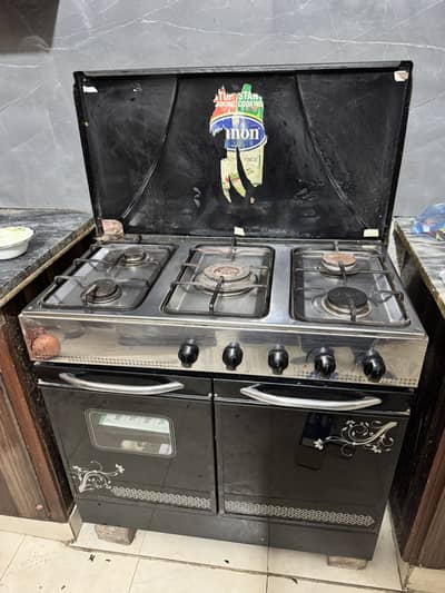 5 Burner Gas Stove Cooking Range with Oven & Cabinet – Lahore