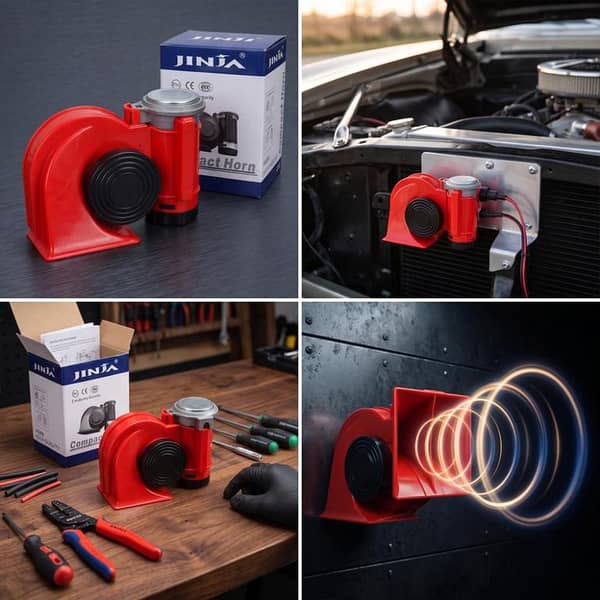 Heavy Duty JINJA Loud Performance Compact Horn For Cars & Bikes