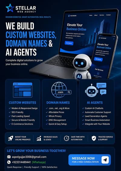 Professional Websites, Domains & AI Agents | Affordable