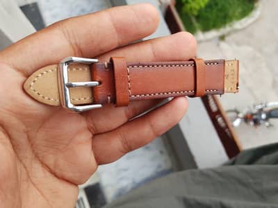 Movado 20mm Genuine Leather Watch Strap Brown (Reference # 2260)