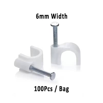 cable clips Nail steel clip 100. pes