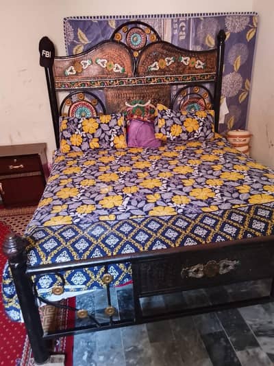 iron bed for sale - with mattress