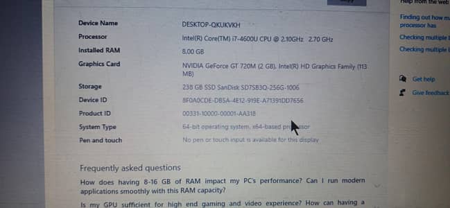 laptop used for sale 2gb gpu