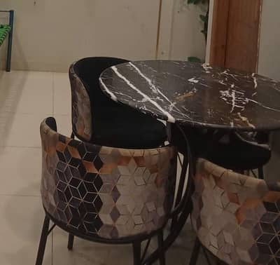 Dining table and coffee chair