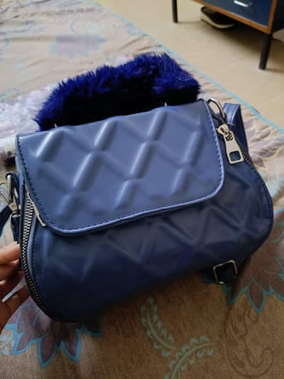 Blue Stylish Backpack / Shoulder Bag – Like New