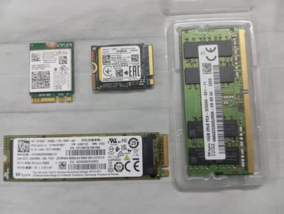 DDR 4 ram WiFi card and SSD for sale urgently