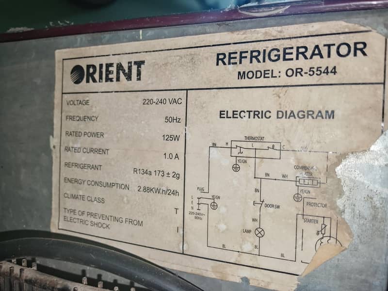Orient fridge 1