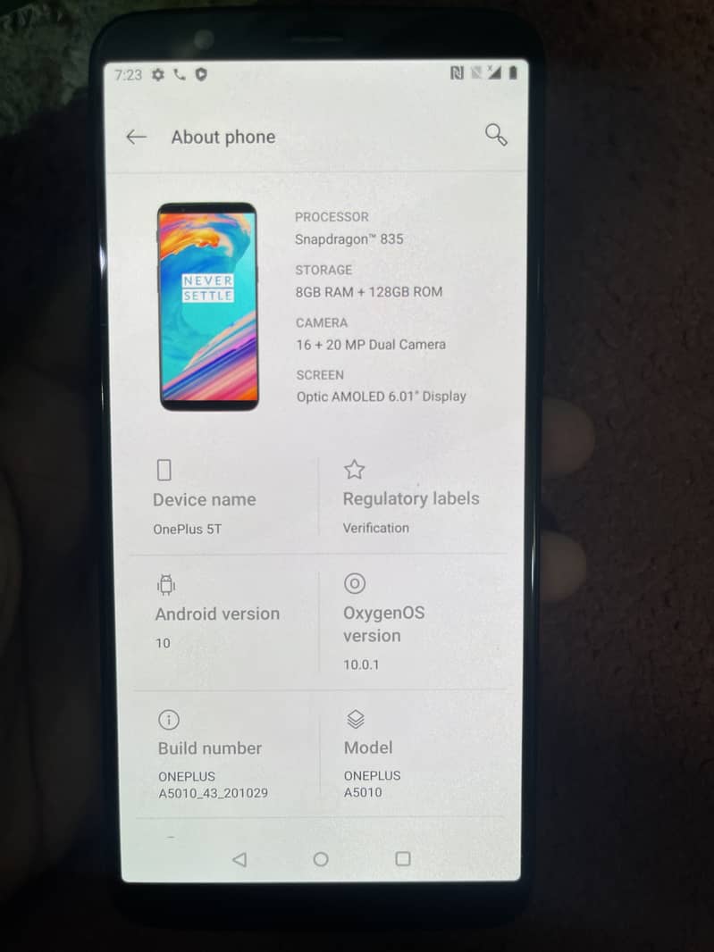 One Plus 5T 2