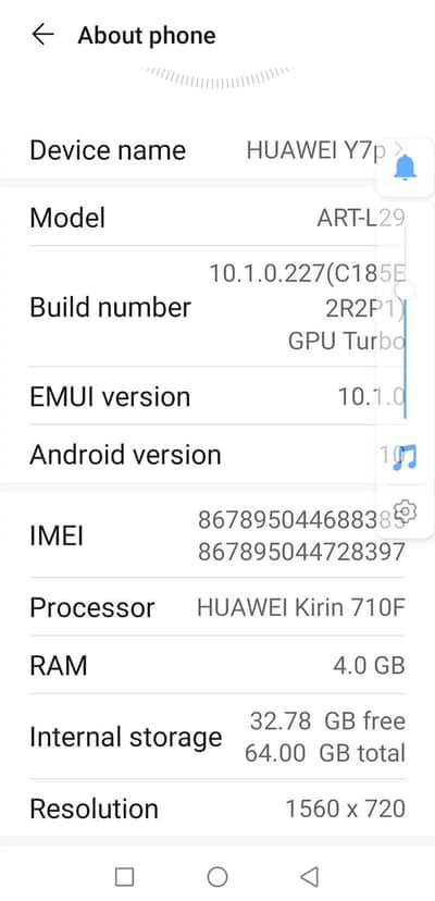Huawei Y7p