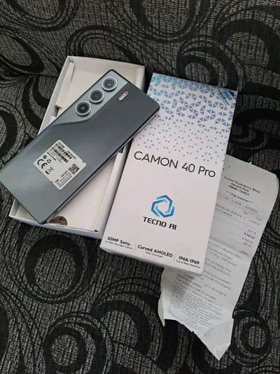 Tecno CAMON 40 Pro 12GB RAM 256GB memory PTA approved 0326=3221=824