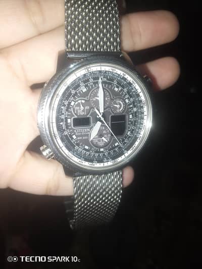 Citizen Navihawk Eco-Drive Men’s Watch – Stainless Steel Mesh Strap