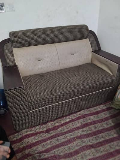 Sofa Set + Single Bed with Mattress – Good Condition