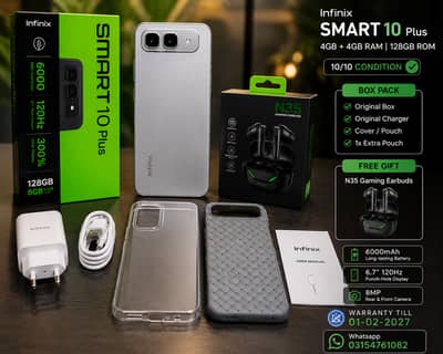  Infinix SMART 10 Plus — 4+4/128GB | 10/10 Condition