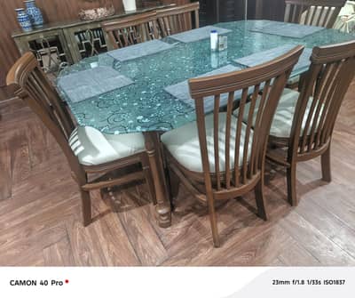 6 chairs dinning table