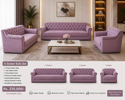 I have no so much space that the reason I  sale this sofas this is 6 s