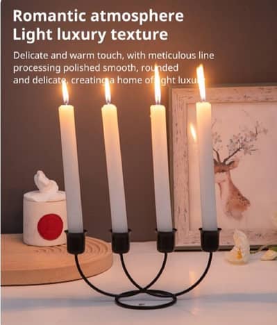  Golden 4-Candle Holder Stand – Elegant Home Decor
