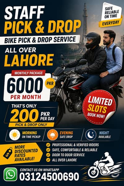 Pick & Drop All Over Lahore