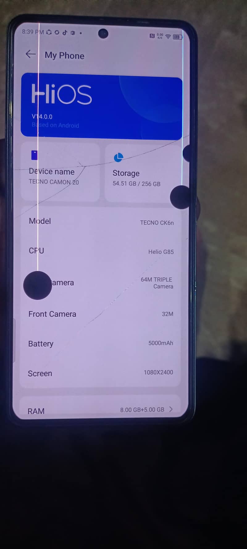 Tecno CAMON 20 0
