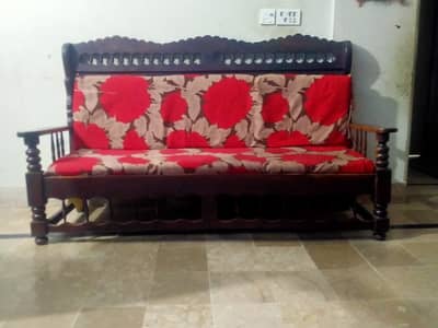 5 Seater Solid Sheesham Wood Sofa