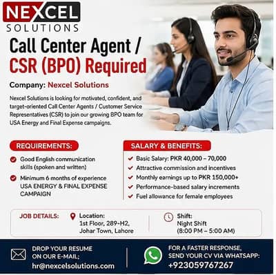 Call Center Job | Customer Sales Representative / CSR / Sales Agents