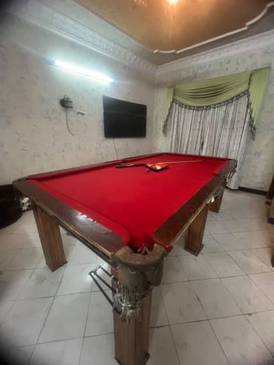 snooker table.