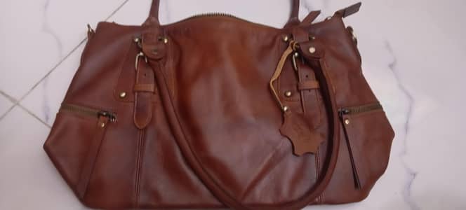 Women genuine leather Bags Brown color original Leather