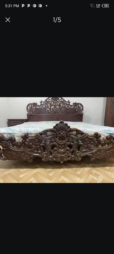 chinioti wooden bed set