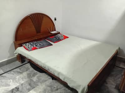 wooden bed