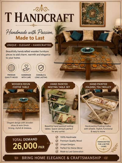 Hand Crafted Coffee Tables - Nesting Tables