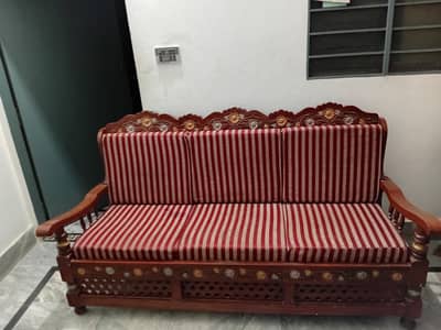 wooden sofa set