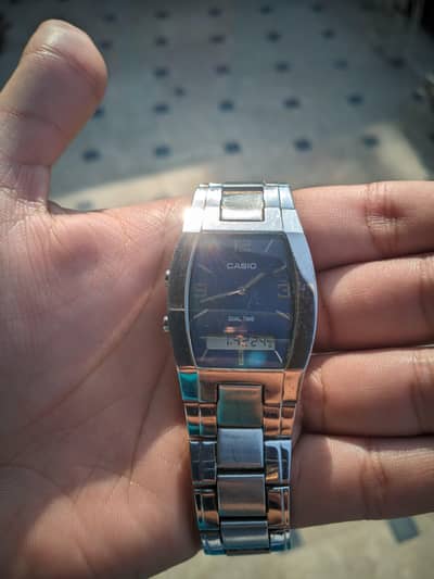 Original Casio MTA-2002D Dual Time Analog Digital Vintage Watch