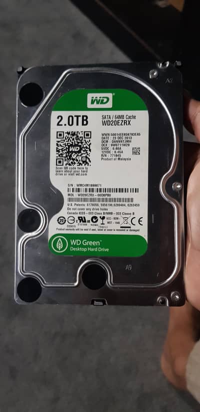 Hard Disk 2 TB hdd WD green