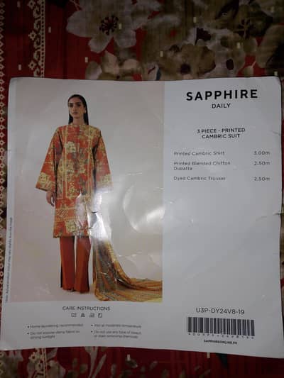 3 piece lawn unstitched original branded suit