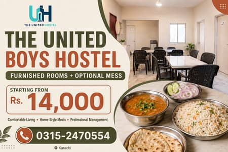 Boys Hostel With Mess Karachi | Furnished Rooms | WiFi & Security
