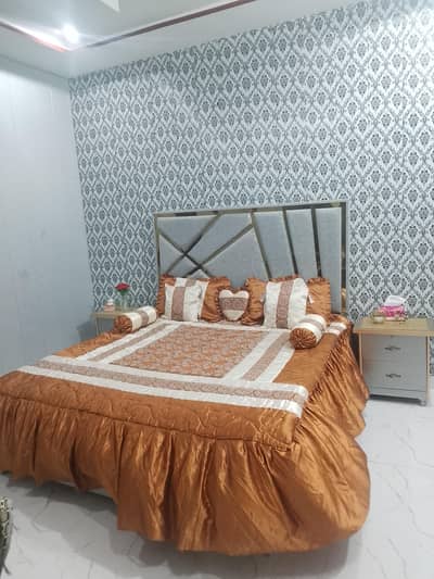 Grey & golden new bed