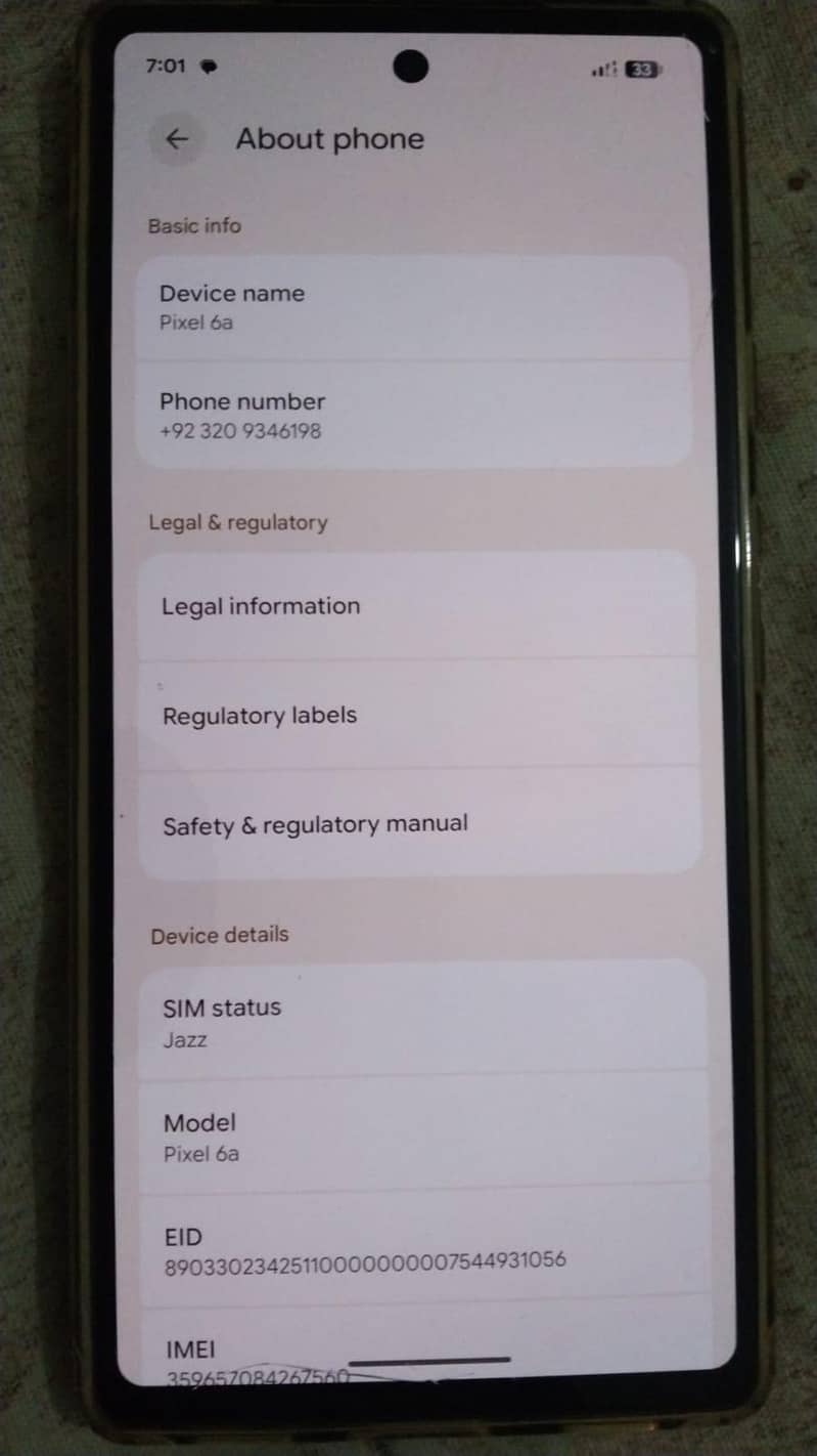 Google Pixel 6a 6