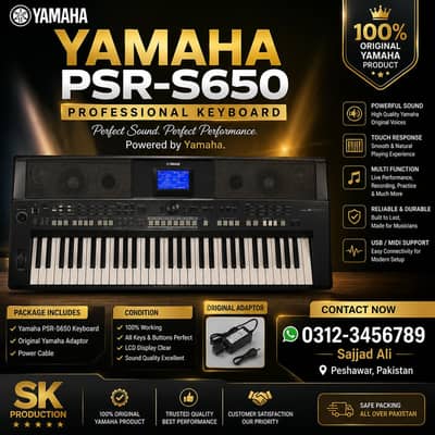 Yamaha PSR-S650 Professional Keyboard sale ke liye available hai.