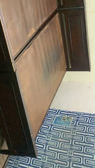 Good wood 2 single bed set and matress in good condition